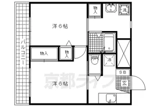 京都府京都市北区大北山原谷乾町【マンション】の間取り