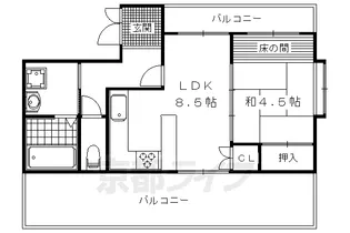 テイクスリー白梅【501号室】の間取り