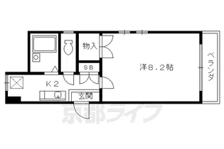京都府京都市北区紫竹下芝本町【マンション】の間取り