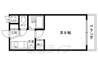 京都府京都市北区上賀茂西後藤町【マンション】の間取り