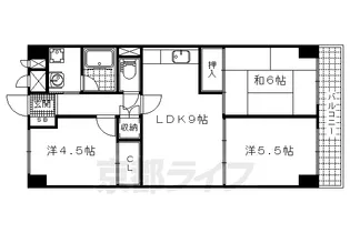 山科不二サンハイツ【101号室】の間取り
