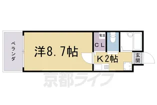 1Kの間取り画像