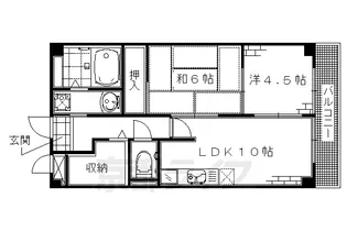 カーサ東浜【507号室】の間取り