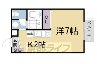 京都府京都市山科区椥辻西浦町【アパート】の間取り