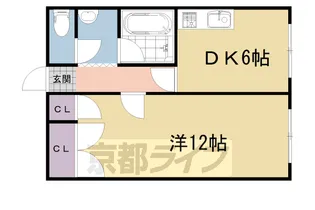 京都府宇治市宇治【マンション】の間取り