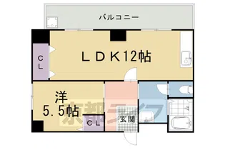 ロイヤルパレス祇園【502号室】の間取り