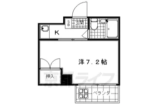 エグゼ東山【208号室】の間取り