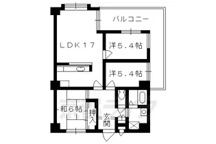 京都府京都市下京区西七条東御前田町【マンション】の間取り