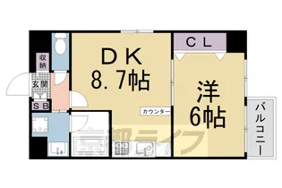 フォルム五条通【1006号室】の間取り