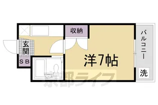 CIEUX京都【102号室】の間取り
