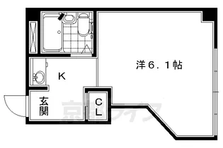 サン・ウォーター【206号室】の間取り