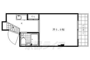 京都府京都市下京区八王子町(西木屋町通正面下ル)【マンション】の間取り
