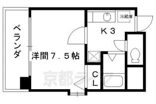 More五条【201号室】の間取り