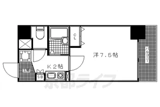 プレサンス京都清水【507号室】の間取り