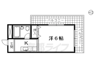 ハイツパモナス【202号室】の間取り