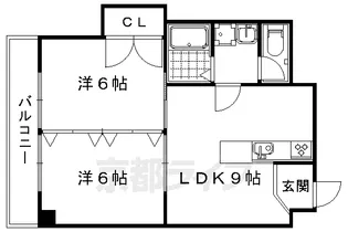 プランドール御所ノ内【3階】の間取り