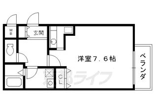 1Kの間取り画像