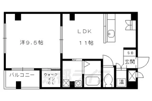 ランディングス錦【501号室】の間取り