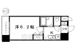 プレサンス京都駅前Ⅱ【1002号室】の間取り