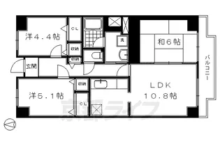 ネオコーポ東山【5階】の間取り