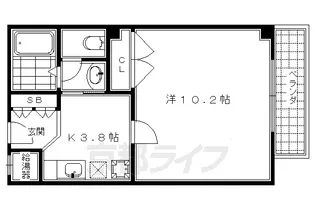 メディナ烏丸【6-A号室】の間取り
