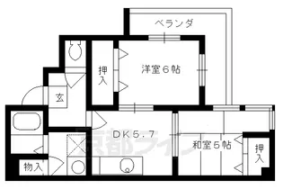 ライブラ七条【301号室】の間取り