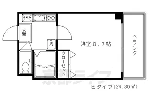 リバーサイド四条縄手【402号室】の間取り