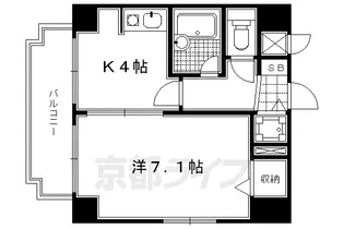 1DKの間取り画像
