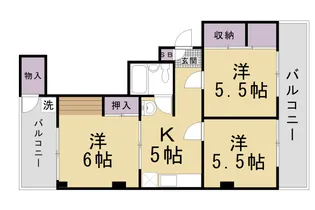 京都府京都市下京区西側町(西洞院六条西入ル)【マンション】の間取り
