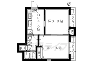 メゾン・シバタ【2-A号室】の間取り