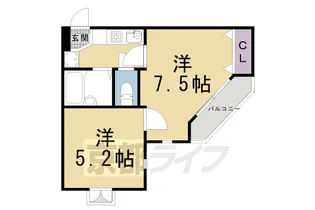 エクシード梅小路【3階】の間取り