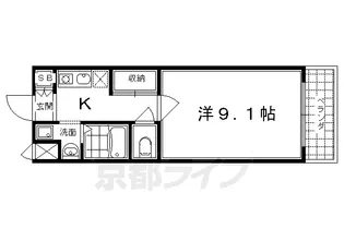 「サンモールコート烏丸」【1階】の間取り