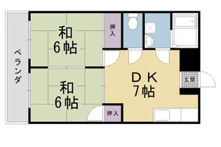 シャロム吉祥院【108号室】の間取り