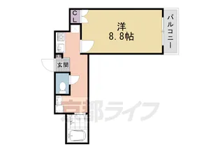 casa verde高辻【5階】の間取り