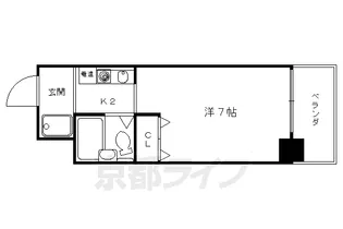 Gloire烏丸五条(グロワール)【9階】の間取り