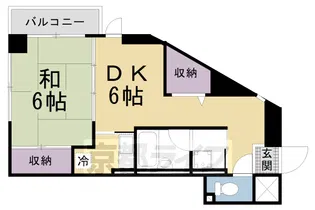 コスモSt河原町【601号室】の間取り