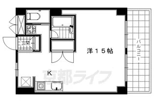 京都クレセントマンション【604号室】の間取り