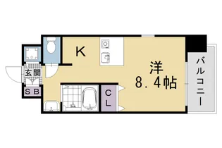 京都府京都市下京区大津町【マンション】の間取り