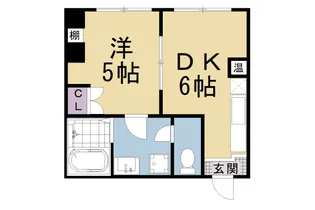 クレアシオン大宮【203号室】の間取り
