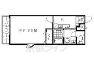 ラフィーネ九条【1階】の間取り