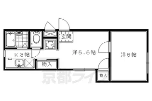 エクセル古門前【201号室】の間取り
