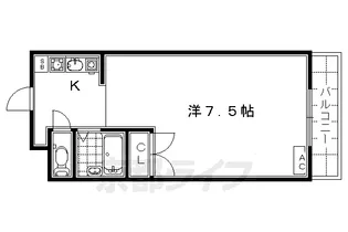 Mercurio Kioto【7階】の間取り
