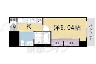Mercurio Kioto【715号室】の間取り