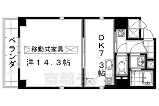 ジュネス木駒【401号室】の間取り