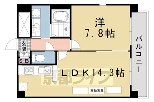 「ジュネス木駒」【5階】の間取り