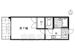 1Kの間取り画像