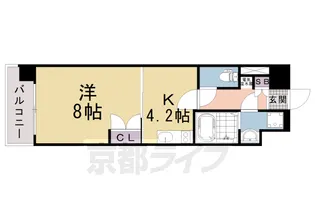 京都府京都市下京区西七条南東野町【マンション】の間取り