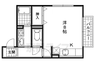 セジュール東寺【202号室】の間取り