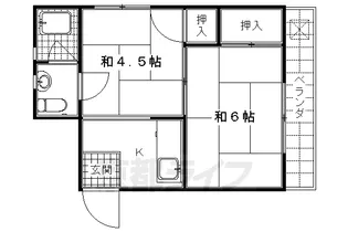 東福寺ハイツ【201号室】の間取り