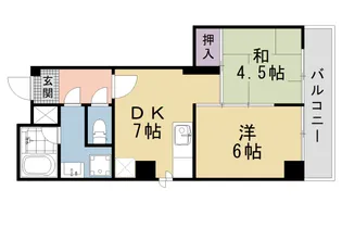 京都府京都市下京区西七条南東野町【マンション】の間取り